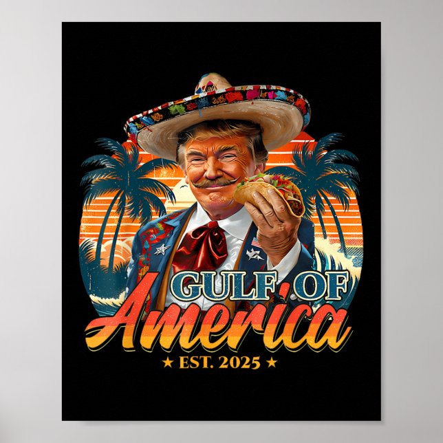 Affiche Drapeau Américain G 2025 Du Golfe Des Etats-Unis E (Devant)