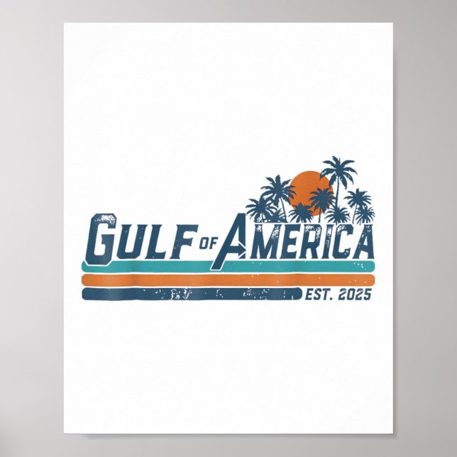 Affiche Drapeau Américain G 2025 Du Golfe Des Etats-Unis E (Devant)