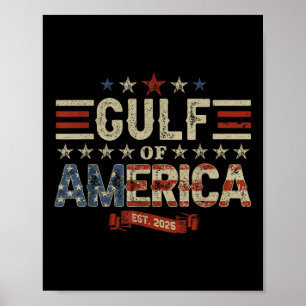Affiche Drapeau Américain G 2025 Du Golfe Des Etats-Unis E