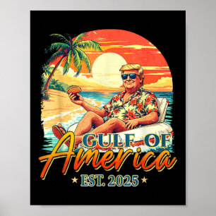 Affiche Drapeau Américain G 2025 Du Golfe Des Etats-Unis E
