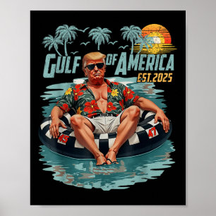 Affiche Drapeau Américain Gulf Of Usa America Est 2025 Gul