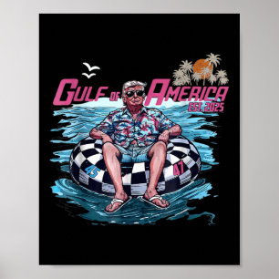 Affiche Drapeau Américain Gulf Of Usa America Est 2025 Gul