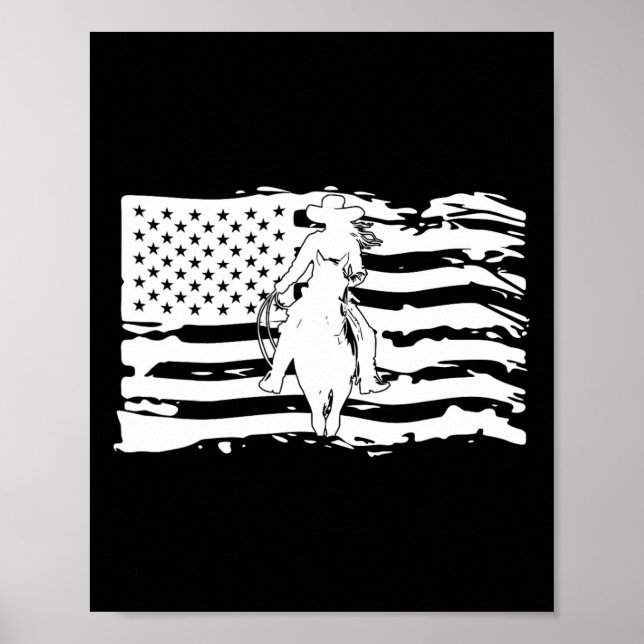 Affiche Drapeau Américain Horloge Patriotique Ridi (Devant)