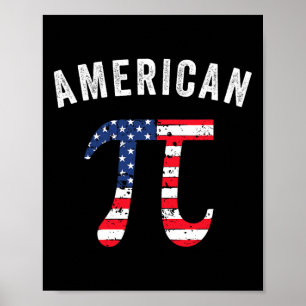 Affiche Drapeau américain Jour Pi Math patriotique Nerd 3.
