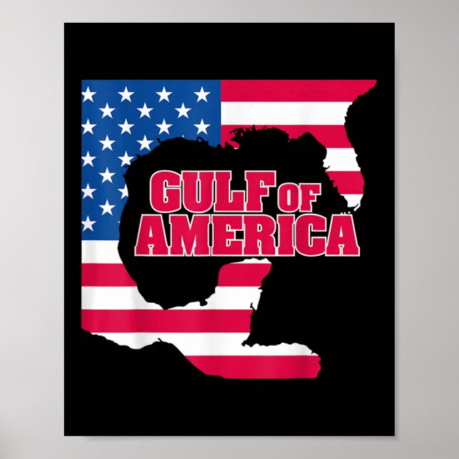 Affiche Drapeau Américain M Du Golfe De L'Amérique Est 202 (Devant)
