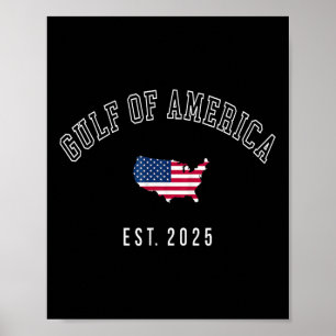 Affiche Drapeau Américain M Du Golfe Retro Of Usa America 