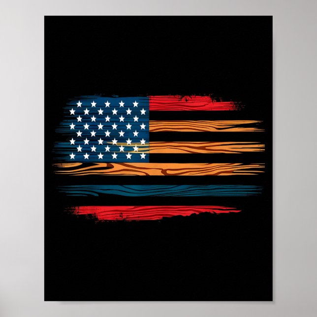 Affiche Drapeau américain mexicain serape cinco de mayo po (Devant)