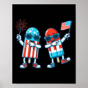 Affiche Drapeau américain mignon 4 juillet patriotique