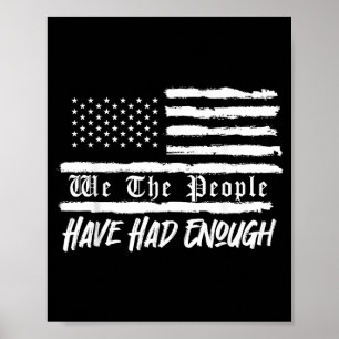 Affiche Drapeau américain nous le peuple en avons assez 