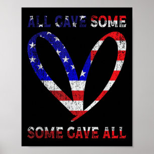 Affiche Drapeau américain Patriotic Heart Forces armées