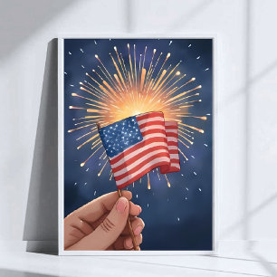 Affiche Drapeau Américain Patriotique