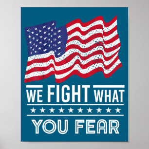 Affiche Drapeau américain patriotique américain Illustrati