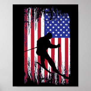 Affiche Drapeau Américain Patriotique Cadeau Unique de Nei