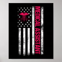 Drapeau américain patriotique de l'adjoint Médical