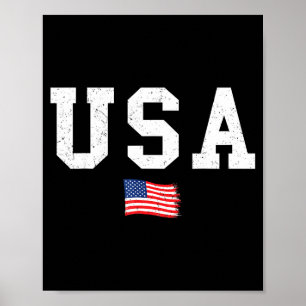 Affiche Drapeau américain patriotique drapeau américain ho