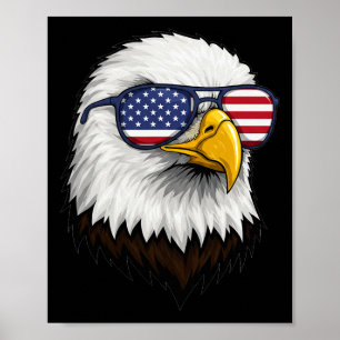 Affiche Drapeau américain Patriotique Eagle Chemise Hommes