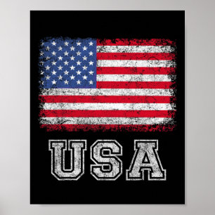 Affiche Drapeau Américain Patriotique Pour Hommes Femmes E