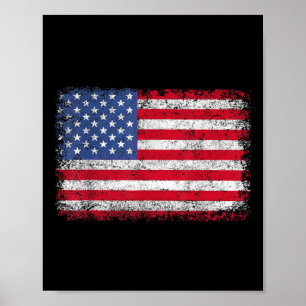 Affiche Drapeau Américain Patriotique Pour Hommes Femmes E