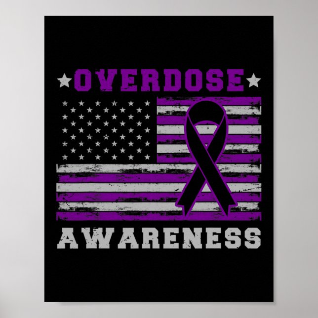 Affiche Drapeau américain patriotique surdose de drogue Op (Devant)