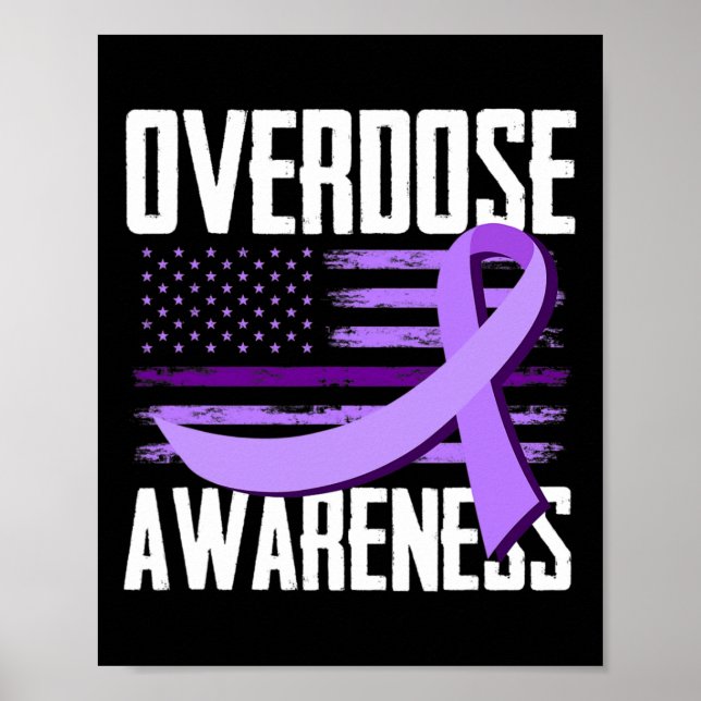 Affiche Drapeau américain patriotique surdose de drogue Op (Devant)