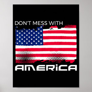 Affiche Drapeau américain patriotique Usa - liberté - fier