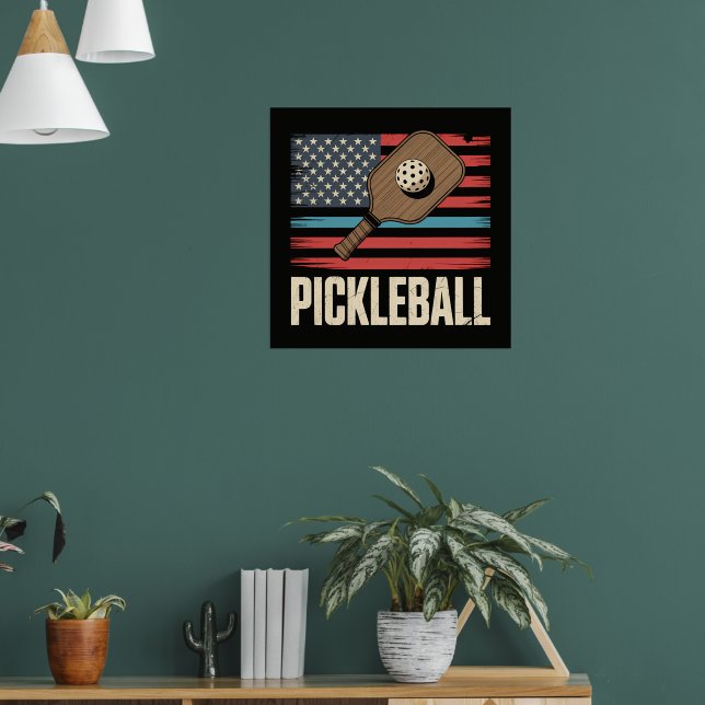 Affiche Drapeau américain Pickleball (Salon 1)