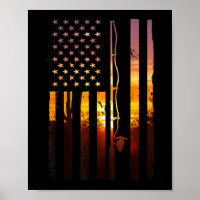 Drapeau Américain Poisson Pêcheur Pêcheur Drôle Ba