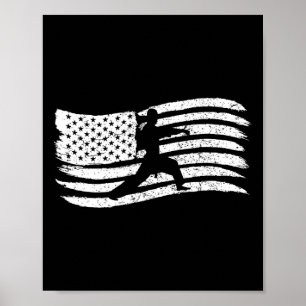Affiche Drapeau Américain Pour Enfants Avec Karate Boy Pat