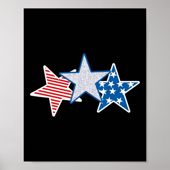 Affiche Drapeau américain Rouge Blanc Bleu Drapeau américa (Devant)