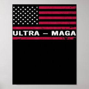 Affiche Drapeau américain tenue Black American Fun Ultra