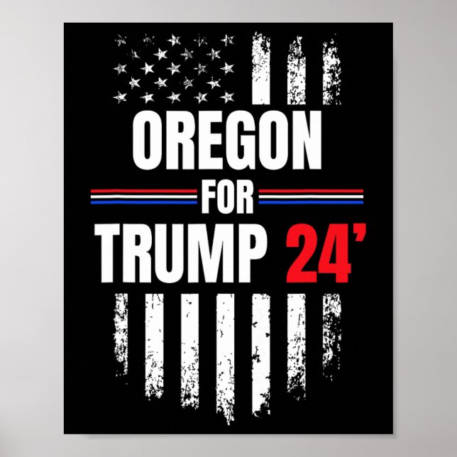 Affiche Drapeau américain Trump 2024 (Devant)