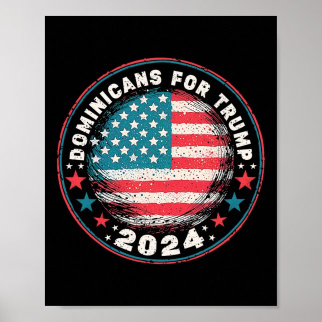Affiche Drapeau américain Trump 2024 (Devant)