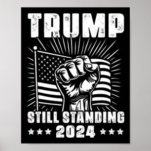 Affiche Drapeau américain Trump 2025 toujours debout Donal