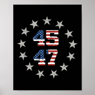 Affiche Drapeau américain Trump Daddy retour