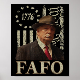 Affiche Drapeau américain Trump Fafo, drôle Fafo Trump