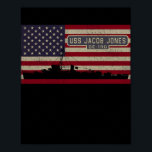 Affiche Drapeau américain USS Jacob Jones DE 130 2ÈME GUER<br><div class="desc">USS Jacob Jones DE 130 2ÈME GUERRE MONDIALE Ship American Flag Gift. Un cadeau parfait pour votre père, maman, papa, hommes, femmes, amis et membres de la famille le jour de Thanksgiving, Noël, Fête des mères, Fête des pères, 4 juillet, 1776 Jour indépendant, Fête des anciens combattants, Fête de l'Halloween,...</div>
