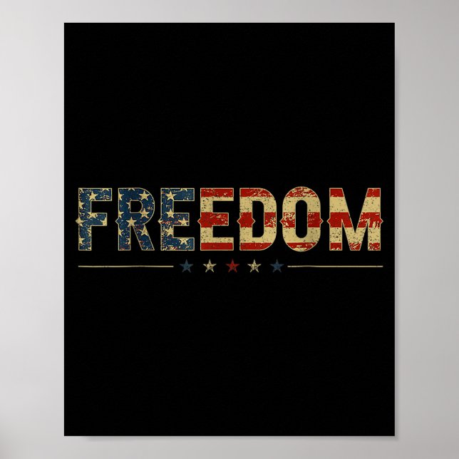 Affiche Drapeau américain vintage Dom (Devant)