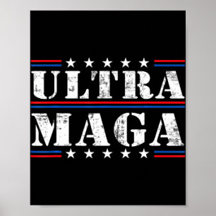 Affiche Drapeau américain Vintage Ultra Maga Ultra Maga Re