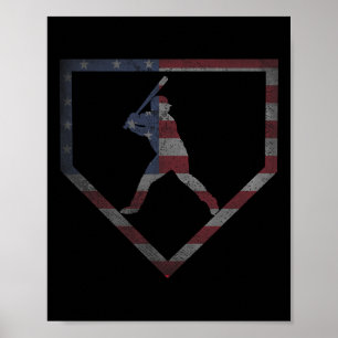 Affiche Drapeau américain vintage Vente États-Unis