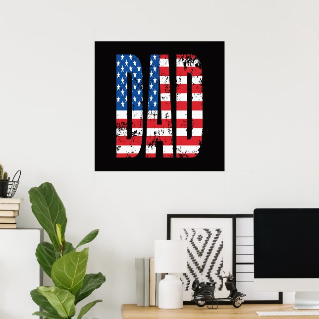 Affiche drapeau american dad (Bureau à domicile)