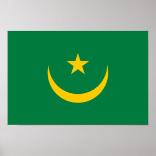 Affiche Drapeau ancien de Mauritanie