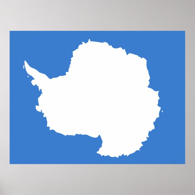 Affiche Drapeau Antarctique (Devant)