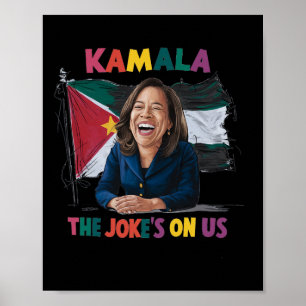 Affiche Drapeau Anti Kamala Harris Palestine