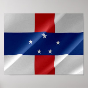 Affiche DRAPEAU - Antilles Pays-Bas -
