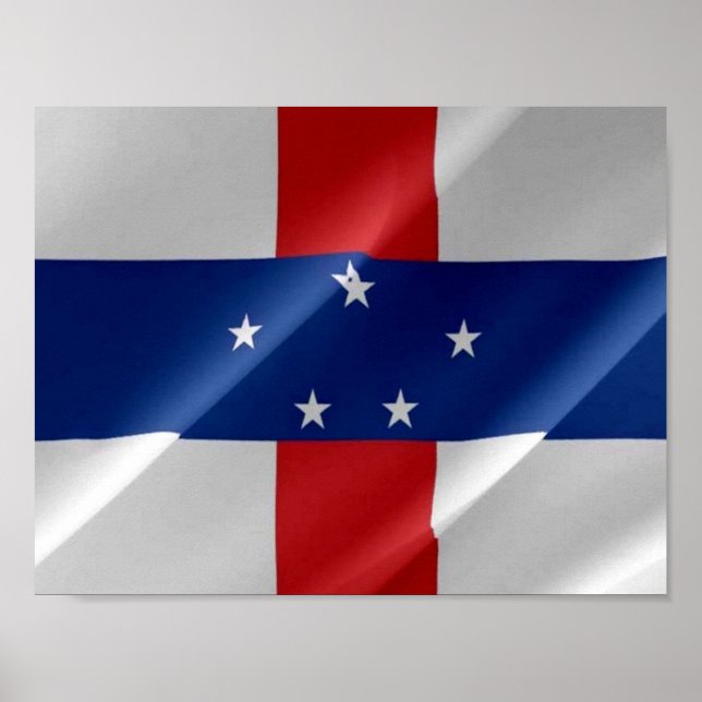 Affiche DRAPEAU - Antilles Pays-Bas - (Devant)