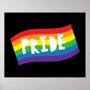 Affiche Drapeau arc-en-ciel