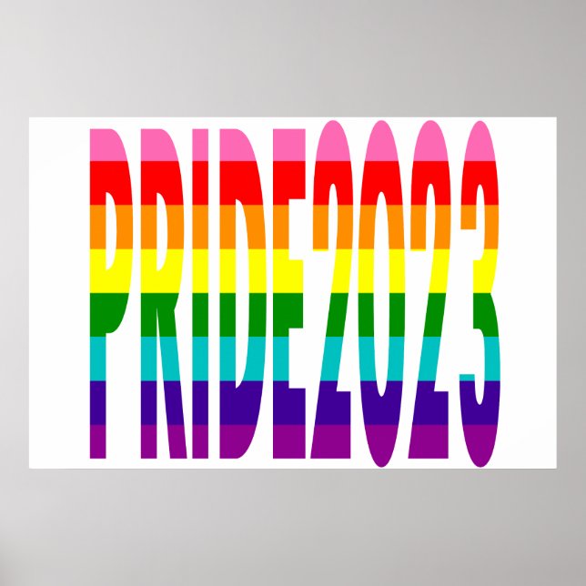 Affiche Drapeau arc-en-ciel LGBT Original 8 Stripes Pride  (Devant)
