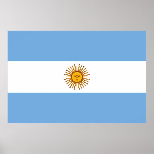 Affiche Drapeau Argentine (Devant)