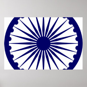 Affiche Drapeau Ashoka Chakra, Inde