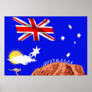 Affiche Drapeau australien